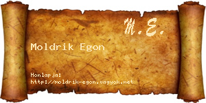 Moldrik Egon névjegykártya